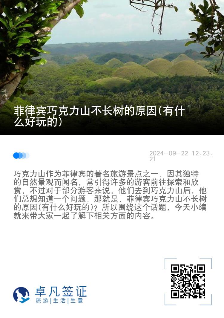 菲律宾巧克力山不长树的原因(有什么好玩的)
